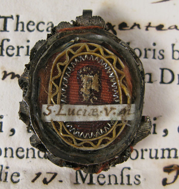 Russian Store - Documented theca with relics of St. Lucia (Lucy) Martyr ...