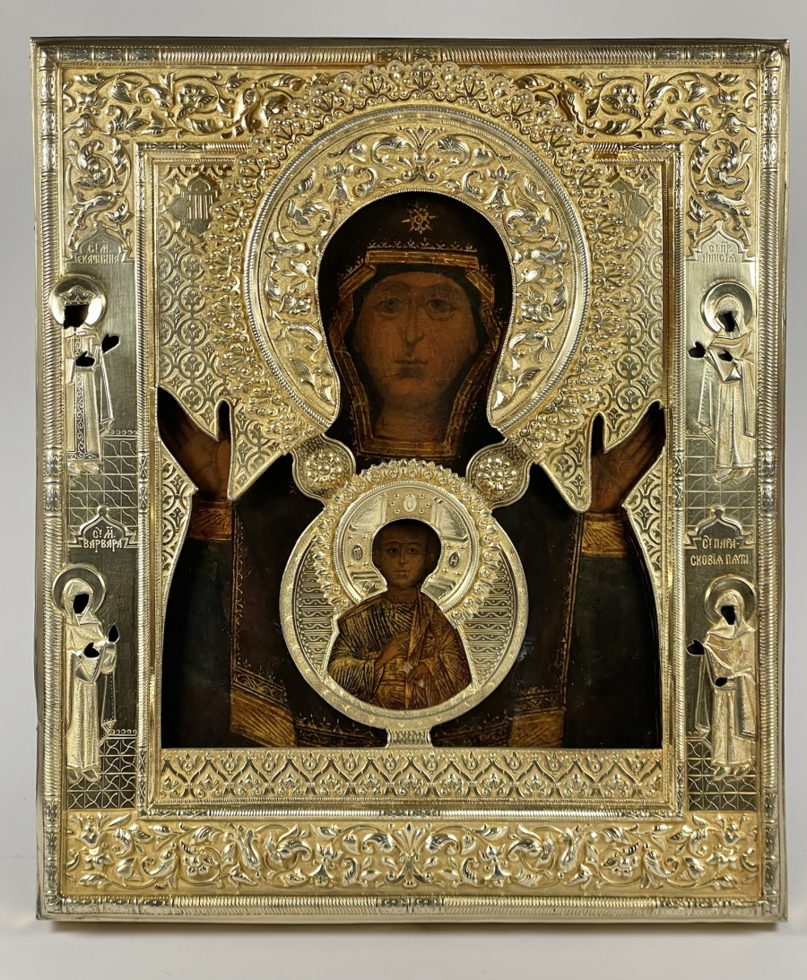 Russian Store - Fine 17c. Russian Icon - Our Lady of the Sign in